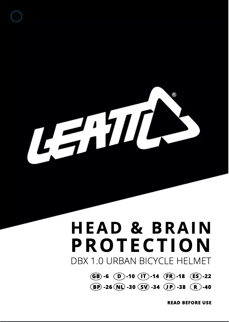 Page 1 de la notice Manuel utilisateur Leatt DBX 1.0 URBAN
