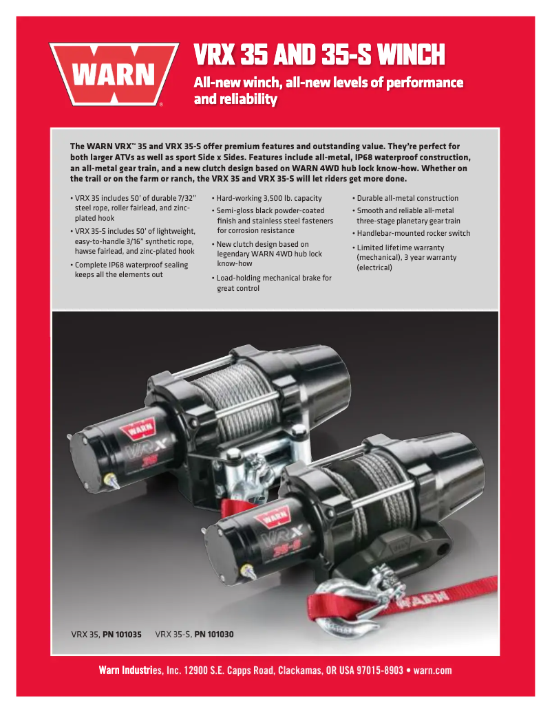 Image de la première page du manuel de l'appareil VRX 35-S