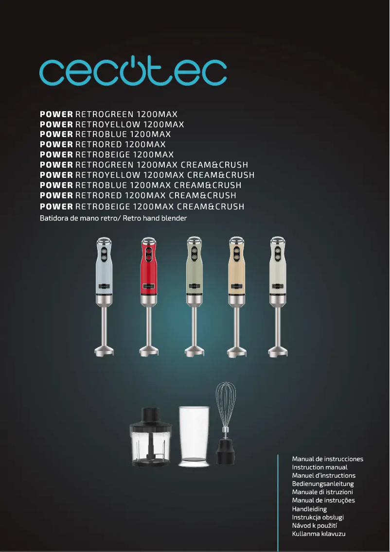 Page 1 de la notice Manuel utilisateur Cecotec Power RetroRed 1200MAX