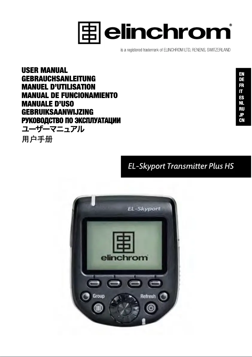 Page n°1 - Manuel utilisateur Elinchrom EL-Skyport Transmitter Pro