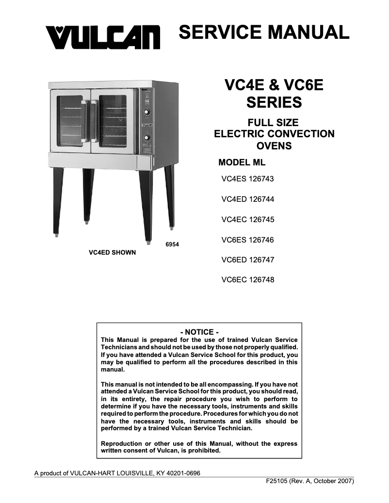 Page n°1 - Manuel utilisateur Vulcan VC44ED-480