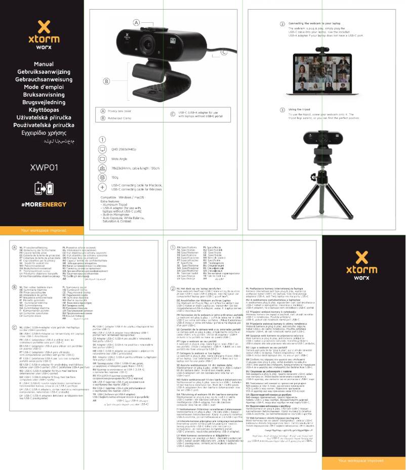 Image de la première page du manuel de l'appareil XWP01