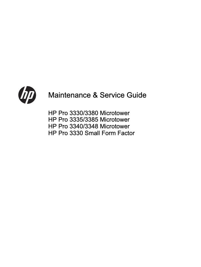 Página 1 del manual Manual de usuario HP Pro 3340