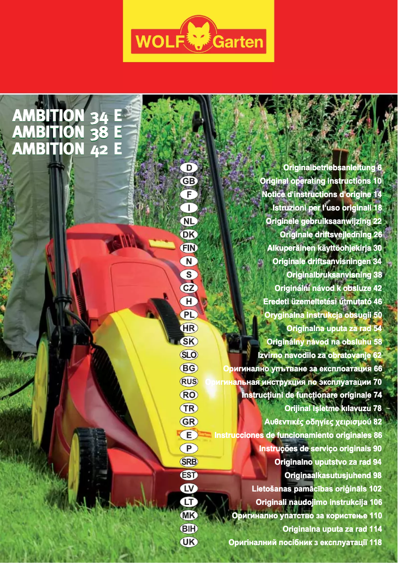 Image de la première page du manuel de l'appareil Ambition 42 E