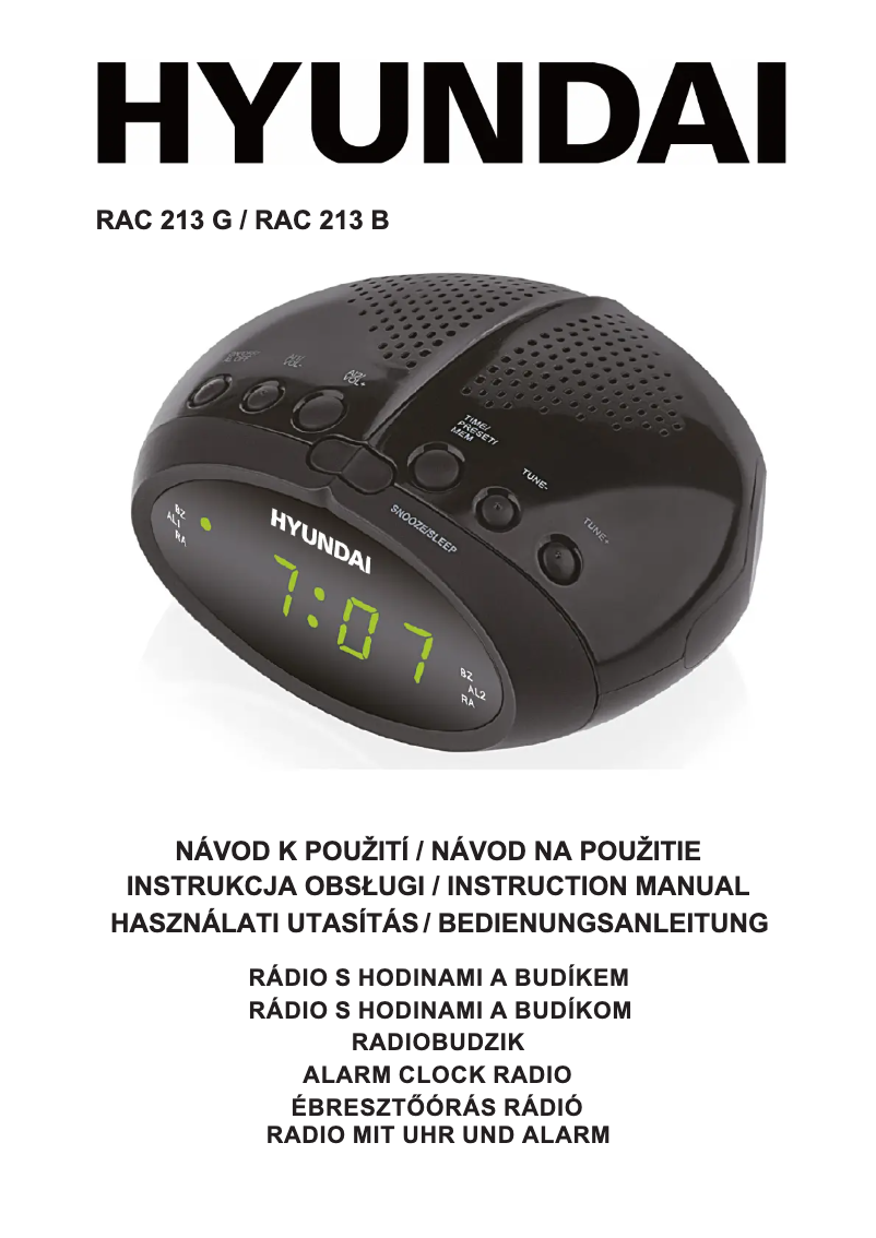 Page 1 de la notice Manuel utilisateur Hyundai RAC 213 B