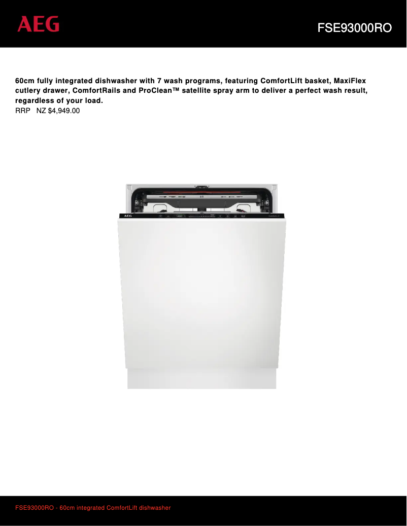 Image de la première page du manuel de l'appareil FSE93000RO