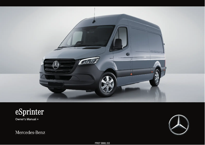 Page 1 de la notice Manuel utilisateur Mercedes-Benz eSprinter (2024)