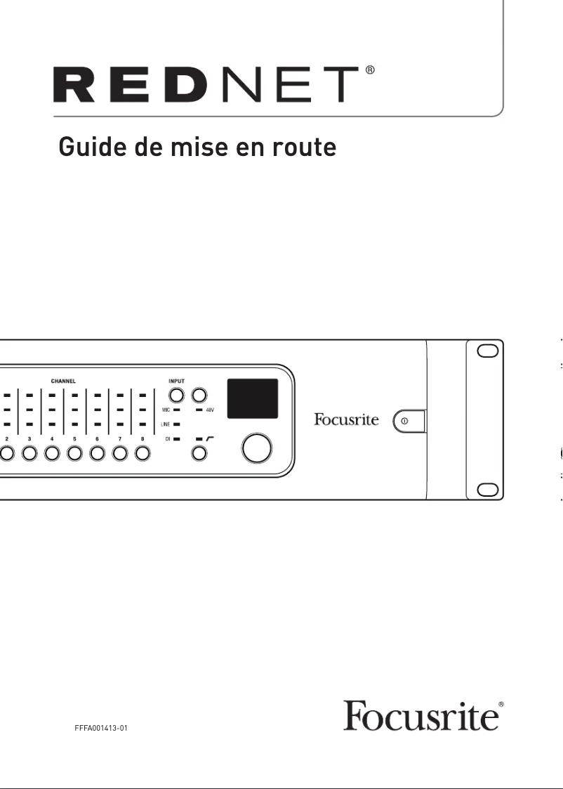 Image de la première page du manuel de l'appareil RedNet PCIeR