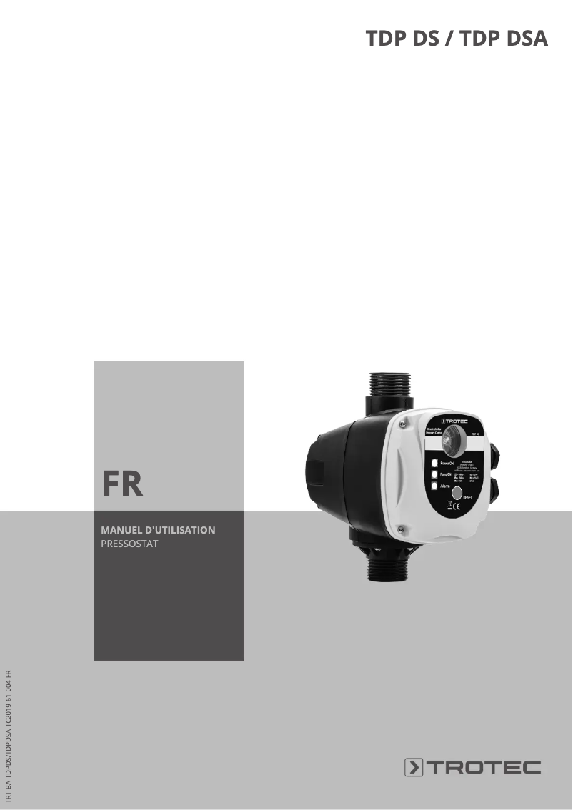 Image de la première page du manuel de l'appareil TDP DS