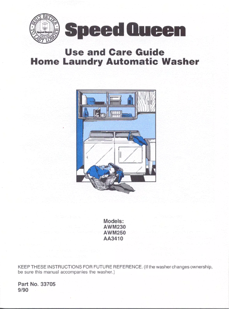 Image de la première page du manuel de l'appareil AWM230W