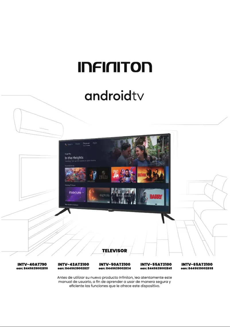 Image de la première page du manuel de l'appareil INTV-55AT3100