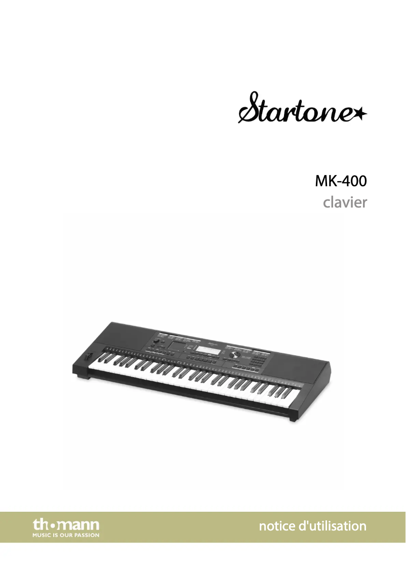 Page 1 de la notice Manuel utilisateur Startone MK-400