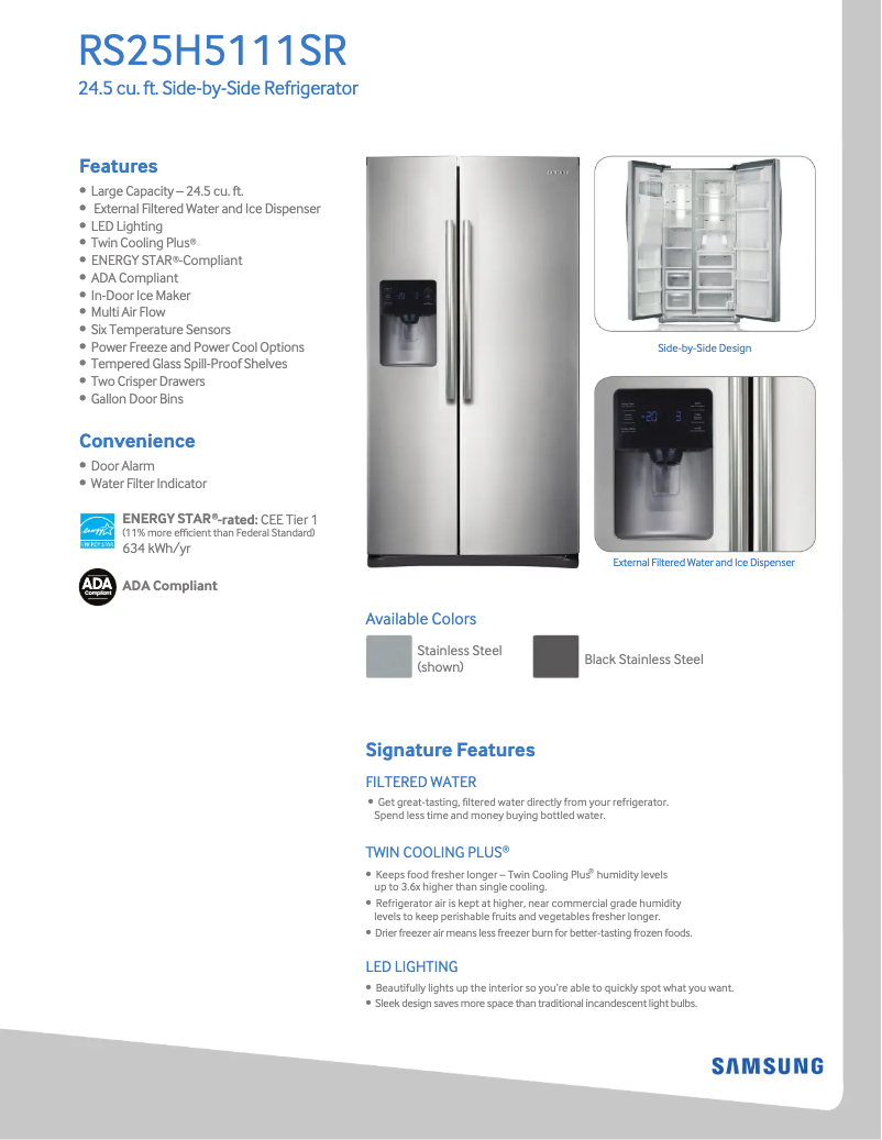 Image de la première page du manuel de l'appareil RS25H5111