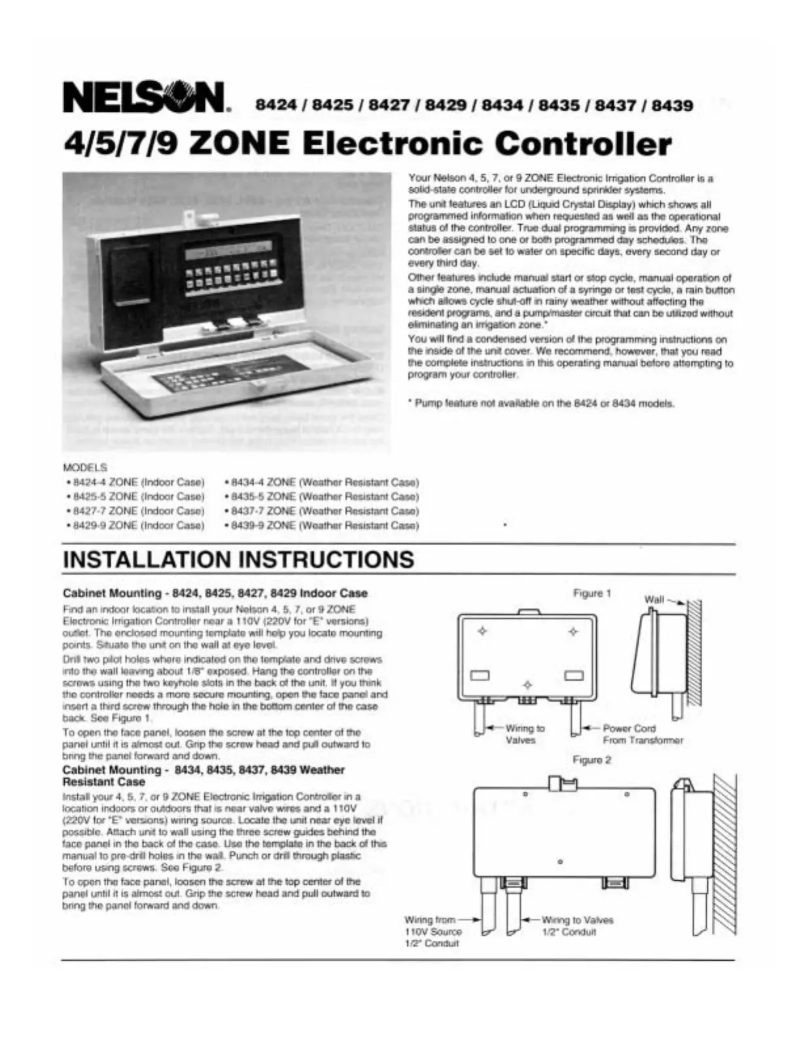 Page n°1 - Manuel utilisateur Nelson 8427 Zone