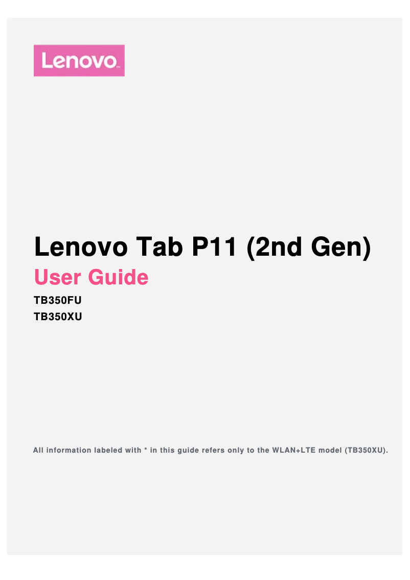 Page 1 de la notice Manuel utilisateur Lenovo ThinkPad P11 (2nd Gen)