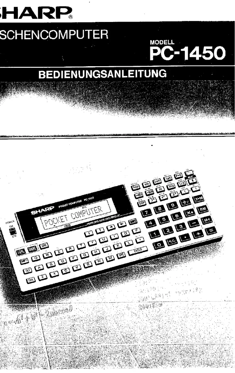 Página 1 del manual Manual de usuario Sharp PC1450