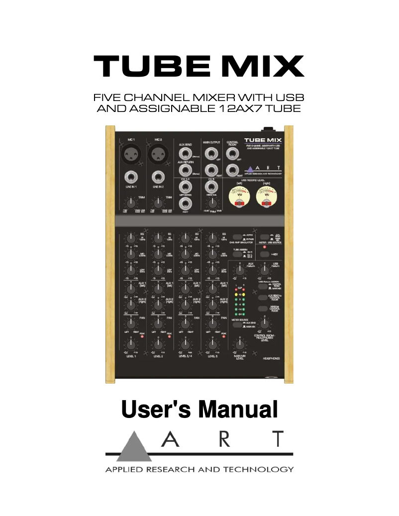 Image de la première page du manuel de l'appareil TubeMix