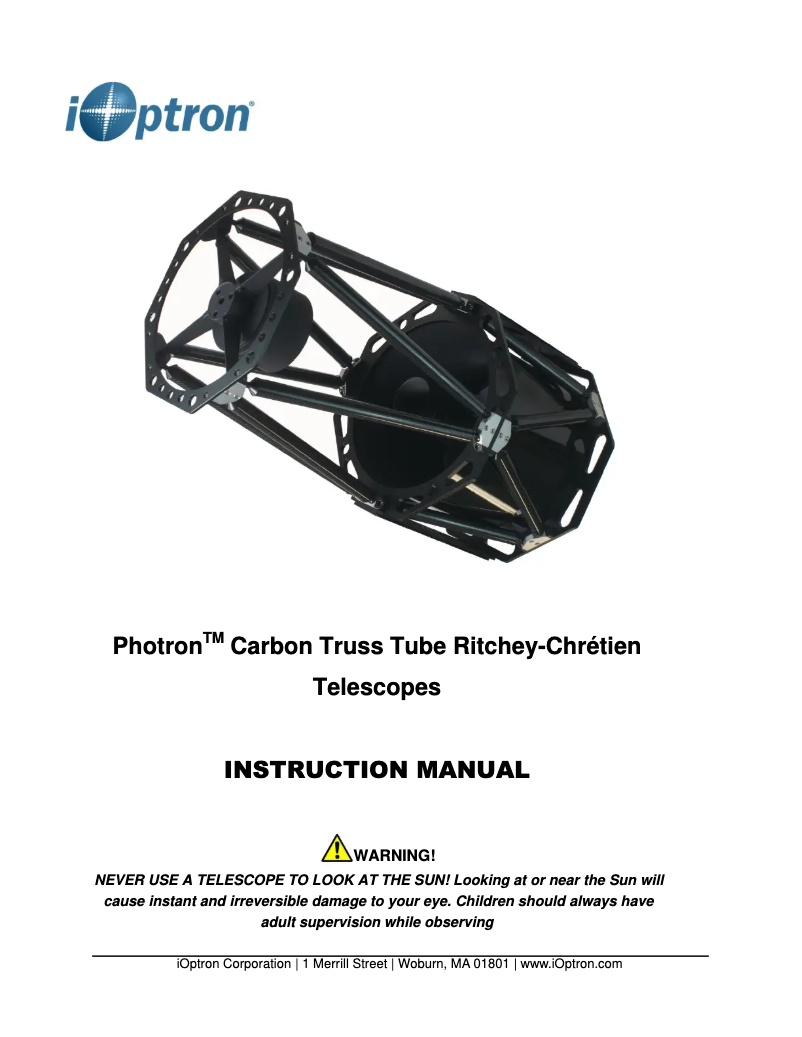 Page 1 de la notice Manuel utilisateur iOptron RC14