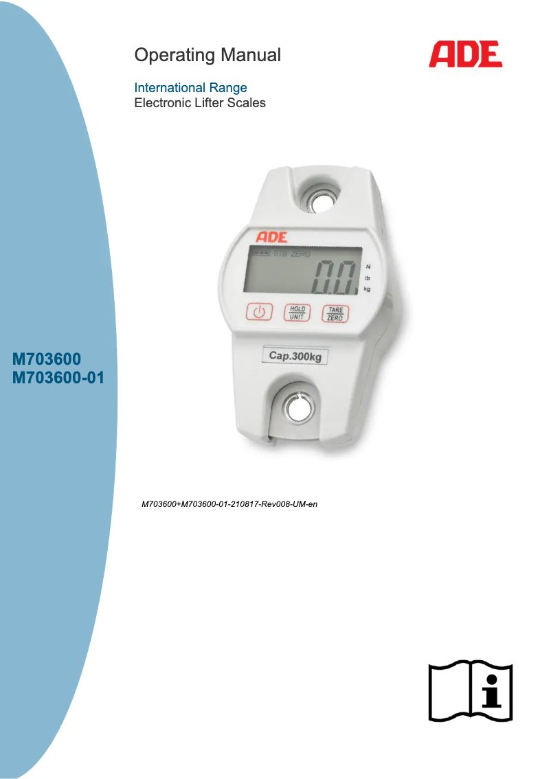 Page 1 de la notice Manuel utilisateur ADE M703600-01