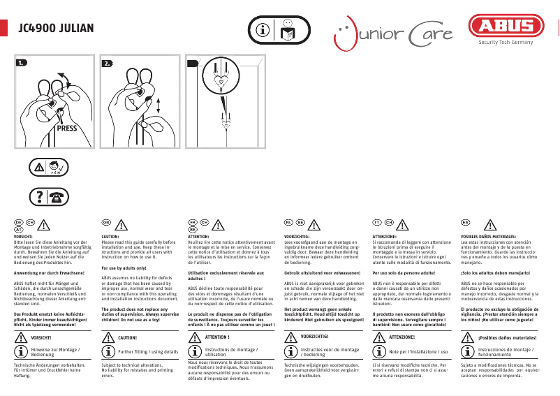 Image de la première page du manuel de l'appareil JC4900