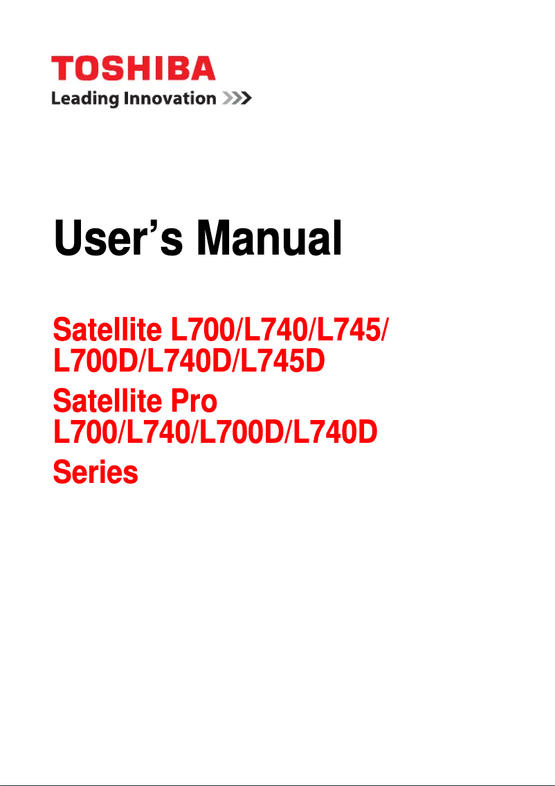 Página 1 del manual Manual de usuario Toshiba Satellite L745