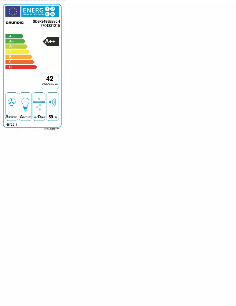 Page 1 de la notice Manuel utilisateur Grundig GDSP2485BBSCH