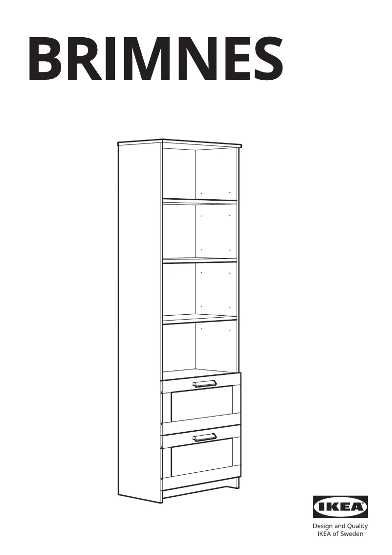 Page 1 de la notice Manuel utilisateur Ikea BRIMNES 103.516.86