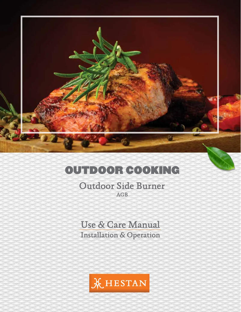 Page 1 de la notice Manuel utilisateur Hestan AGB122-LP