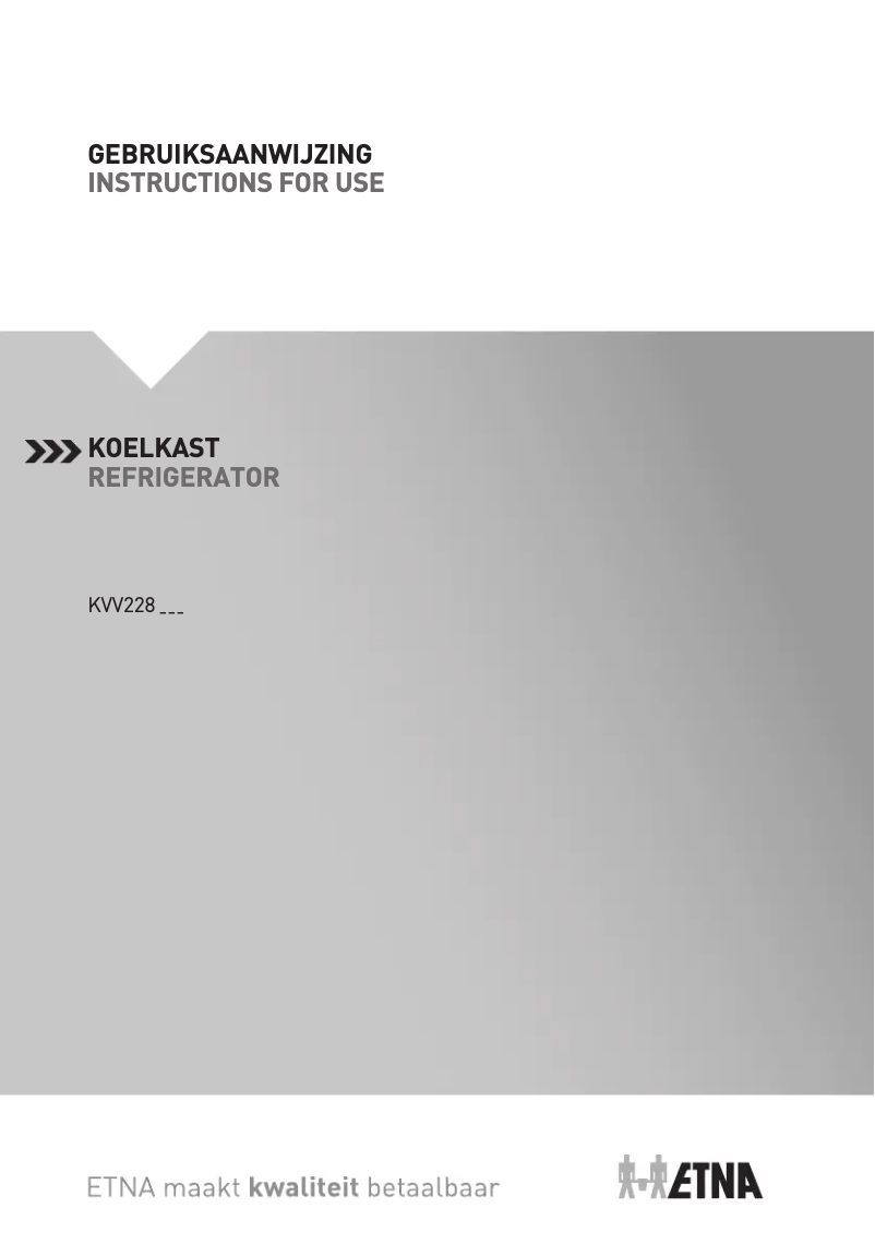 Page n°1 - Manuel utilisateur Etna KVV228ZWA