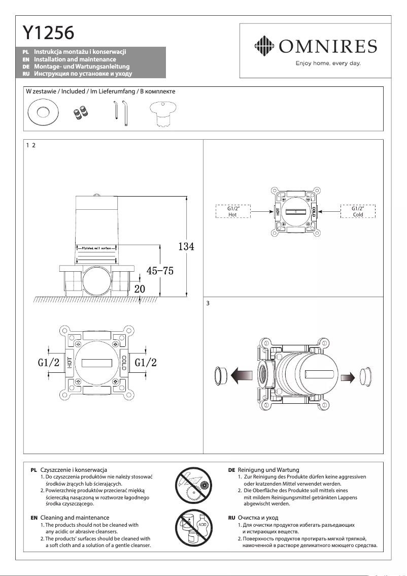 Page 1 de la notice Manuel utilisateur Omnires Y1256