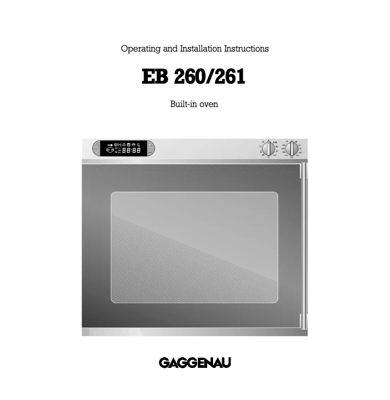 Página 1 del manual Manual de usuario Gaggenau EB 261 111