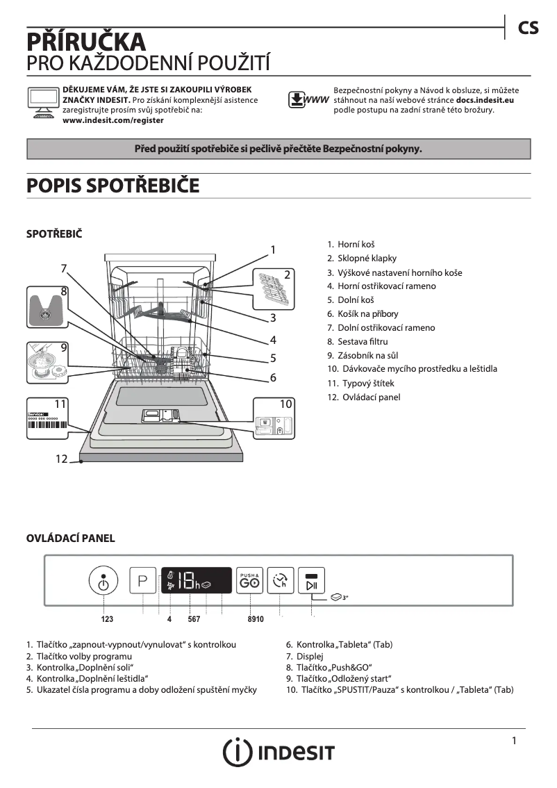 Page n°1 - Manuel utilisateur Indesit DIC3C24A