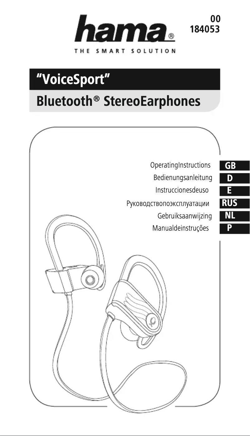 Page 1 de la notice Manuel utilisateur Hama Voice Sport 184053