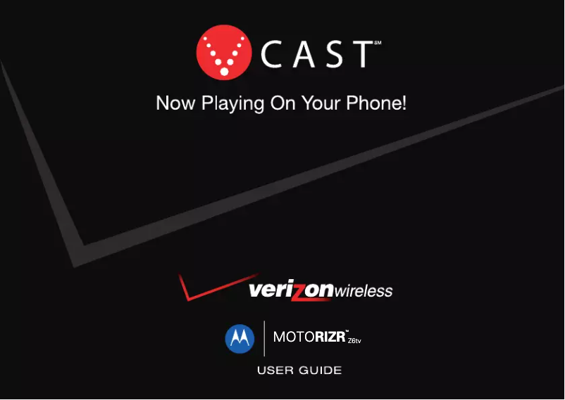 Página 1 del manual Manual de usuario Motorola MOTORIZR Z6tv