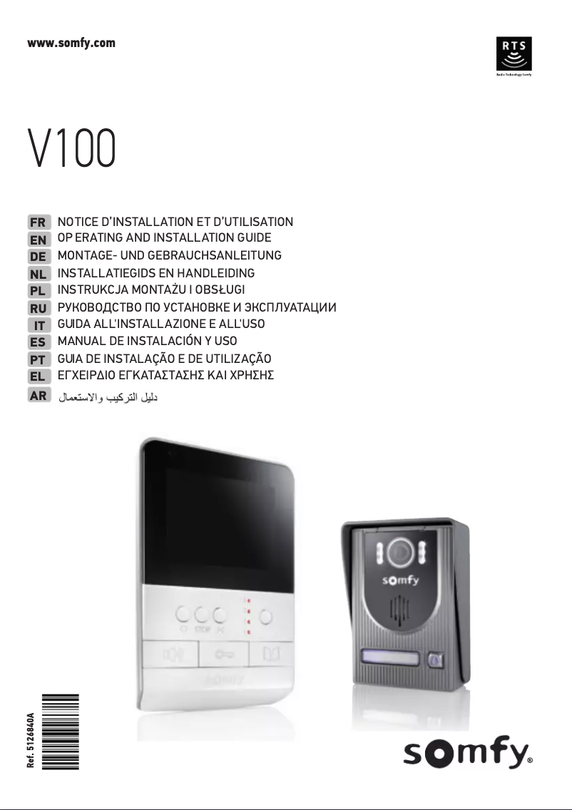 Page n°1 - Manuel utilisateur Somfy Visiophone V100