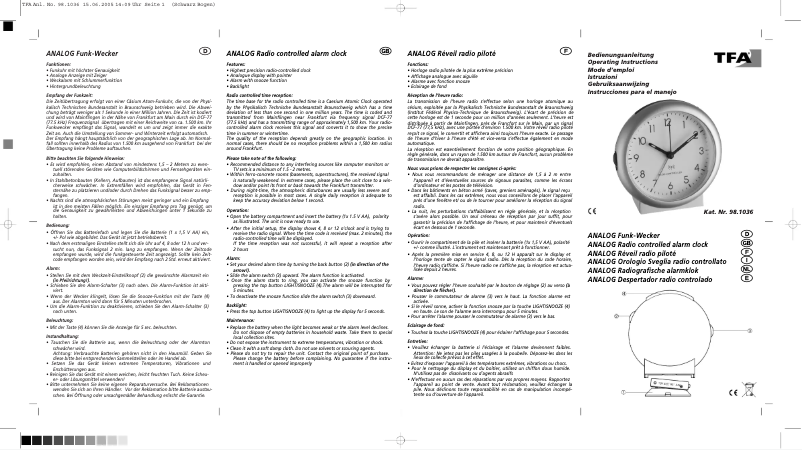 Página 1 del manual Manual de usuario TFA 98.1036
