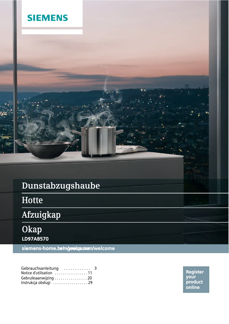 Page 1 de la notice Manuel utilisateur Siemens LD97AB570