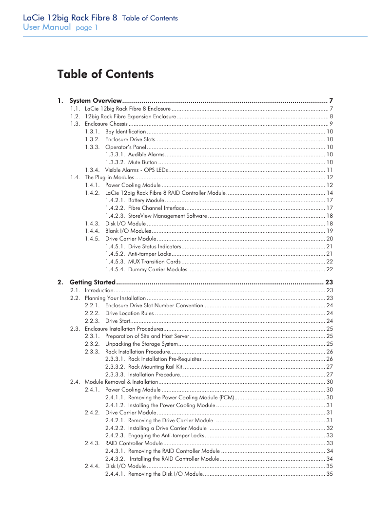 Image de la première page du manuel de l'appareil 12big Rack Fibre 8