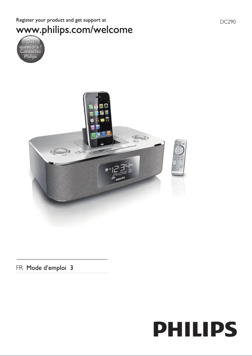 Page 1 de la notice Manuel utilisateur Philips DC290