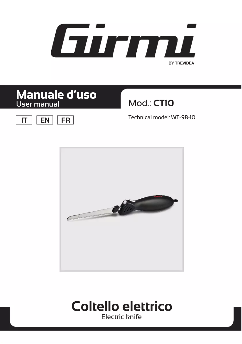 Page n°1 - Manuel utilisateur Girmi CT10