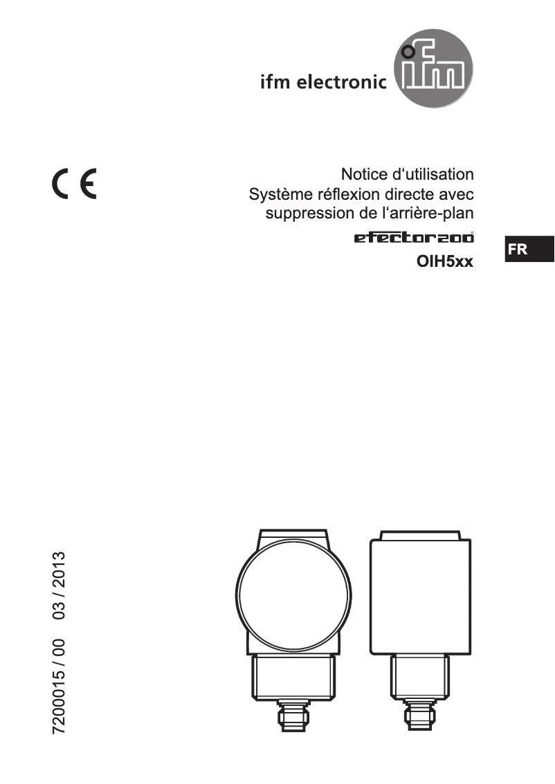 Page 1 de la notice Manuel utilisateur IFM OIH580