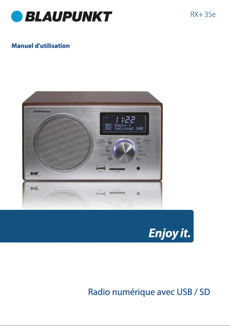 Page 1 de la notice Manuel utilisateur Blaupunkt RX+ 35e