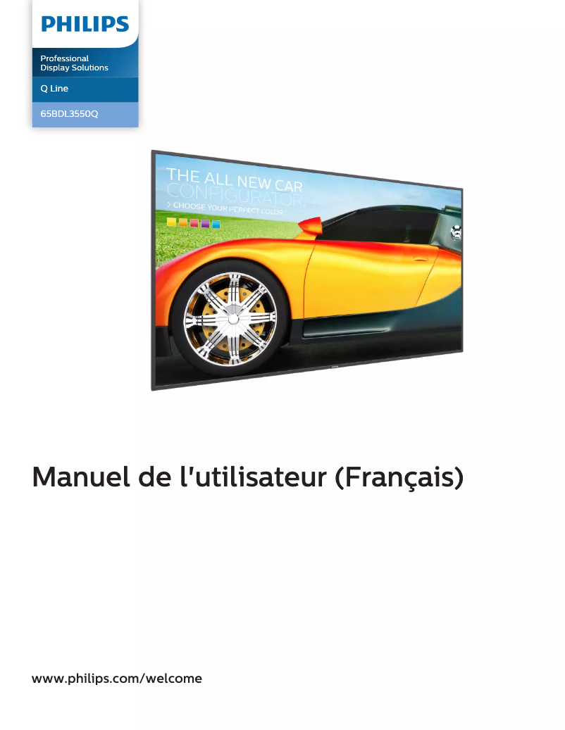 Image de la première page du manuel de l'appareil 65BDL3550Q