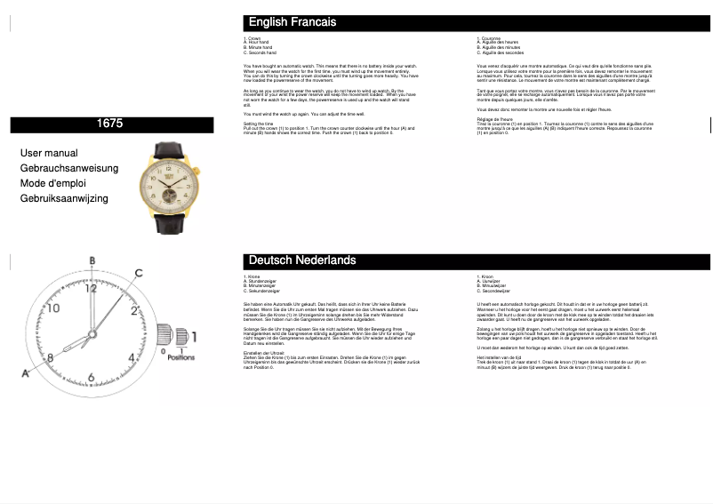 Image de la première page du manuel de l'appareil 1675
