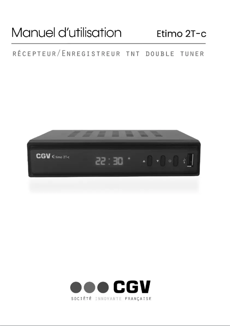 Page 1 de la notice Manuel utilisateur CGV Etimo 2T-c