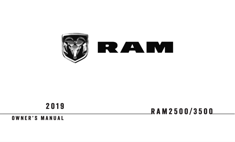 Page 1 de la notice Manuel utilisateur RAM 2500 (2019)