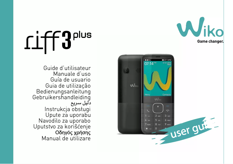 Page 1 de la notice Manuel utilisateur Wiko Riff 3 Plus