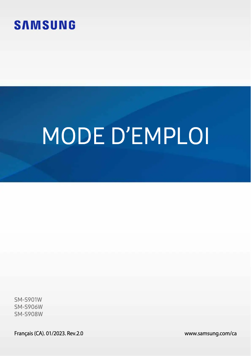 Page n°1 - Manuel utilisateur Samsung Galaxy S22+