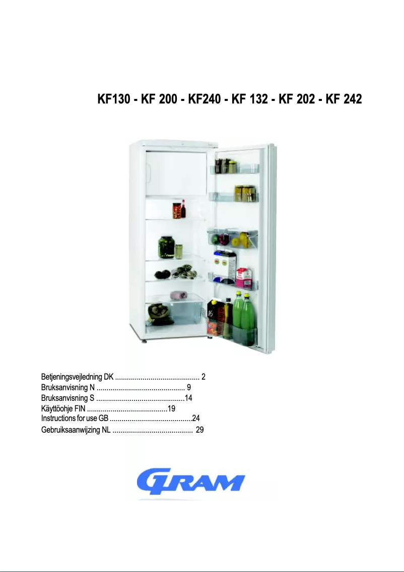 Page n°1 - Manuel utilisateur Gram KF 240-10