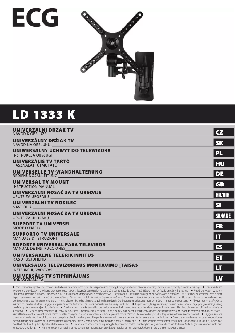 Image de la première page du manuel de l'appareil LD 1333 K